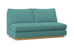 Harper Armless Apartment Size Sofa w/ Benchseat :: Leg Finish: Natural