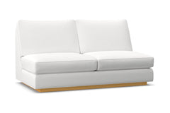 Harper Armless Apartment Size Sofa :: Leg Finish: Natural