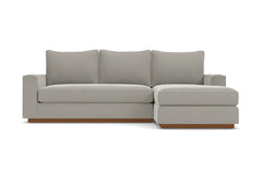 Harper Reversible Velvet Chaise Sofa :: Leg Finish: Pecan