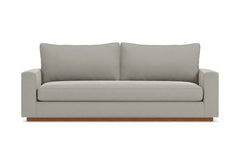 Harper Queen Size Sleeper Sofa Bed :: Leg Finish: Pecan / Sleeper Option: Deluxe Innerspring Mattress