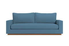 Harper Queen Size Sleeper Sofa Bed :: Leg Finish: Pecan / Sleeper Option: Memory Foam Mattress