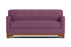 Harrison Ave Twin Size Sleeper Sofa Bed :: Leg Finish: Pecan / Sleeper Option: Memory Foam Mattress