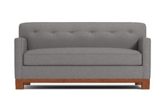 Harrison Ave Twin Size Sleeper Sofa Bed :: Leg Finish: Pecan / Sleeper Option: Memory Foam Mattress