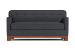 Harrison Ave Twin Size Sleeper Sofa Bed :: Leg Finish: Pecan / Sleeper Option: Memory Foam Mattress