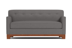 Harrison Ave Twin Size Sleeper Sofa Bed :: Leg Finish: Pecan / Sleeper Option: Memory Foam Mattress