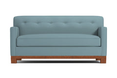 Harrison Ave Twin Size Sleeper Sofa Bed :: Leg Finish: Pecan / Sleeper Option: Deluxe Innerspring Mattress