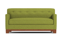 Harrison Ave Twin Size Sleeper Sofa Bed :: Leg Finish: Pecan / Sleeper Option: Deluxe Innerspring Mattress