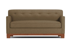 Harrison Ave Twin Size Sleeper Sofa Bed :: Leg Finish: Pecan / Sleeper Option: Deluxe Innerspring Mattress