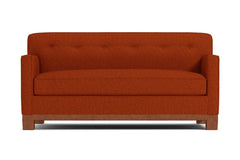 Harrison Ave Twin Size Sleeper Sofa Bed :: Leg Finish: Pecan / Sleeper Option: Memory Foam Mattress