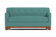 Harrison Ave Apartment Size Sleeper Sofa Bed :: Leg Finish: Pecan / Sleeper Option: Memory Foam Mattress