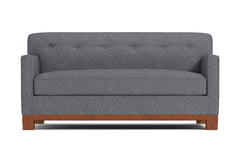 Harrison Ave Twin Size Sleeper Sofa Bed :: Leg Finish: Pecan / Sleeper Option: Deluxe Innerspring Mattress