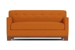 Harrison Ave Twin Size Sleeper Sofa Bed :: Leg Finish: Pecan / Sleeper Option: Memory Foam Mattress