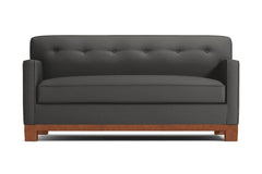 Harrison Ave Twin Size Sleeper Sofa Bed :: Leg Finish: Pecan / Sleeper Option: Memory Foam Mattress