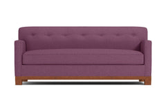 Harrison Ave Queen Size Sleeper Sofa Bed :: Leg Finish: Pecan / Sleeper Option: Memory Foam Mattress