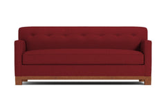 Harrison Ave Queen Size Sleeper Sofa Bed :: Leg Finish: Pecan / Sleeper Option: Deluxe Innerspring Mattress