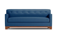 Harrison Ave Queen Size Sleeper Sofa Bed :: Leg Finish: Pecan / Sleeper Option: Deluxe Innerspring Mattress