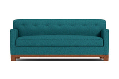 Harrison Ave Queen Size Sleeper Sofa Bed :: Leg Finish: Pecan / Sleeper Option: Deluxe Innerspring Mattress