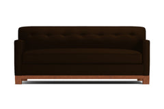 Harrison Ave Queen Size Sleeper Sofa Bed :: Leg Finish: Pecan / Sleeper Option: Memory Foam Mattress