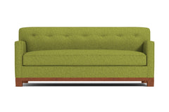 Harrison Ave Queen Size Sleeper Sofa Bed :: Leg Finish: Pecan / Sleeper Option: Deluxe Innerspring Mattress