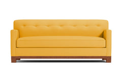 Harrison Ave Queen Size Sleeper Sofa Bed :: Leg Finish: Pecan / Sleeper Option: Deluxe Innerspring Mattress