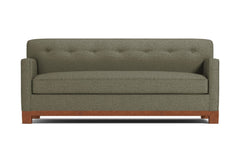 Harrison Ave Queen Size Sleeper Sofa Bed :: Leg Finish: Pecan / Sleeper Option: Deluxe Innerspring Mattress