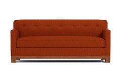 Harrison Ave Queen Size Sleeper Sofa Bed :: Leg Finish: Pecan / Sleeper Option: Deluxe Innerspring Mattress