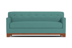 Harrison Ave Queen Size Sleeper Sofa Bed :: Leg Finish: Pecan / Sleeper Option: Memory Foam Mattress