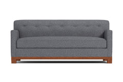 Harrison Ave Queen Size Sleeper Sofa Bed :: Leg Finish: Pecan / Sleeper Option: Deluxe Innerspring Mattress