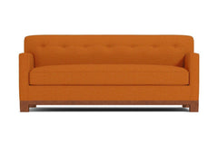 Harrison Ave Queen Size Sleeper Sofa Bed :: Leg Finish: Pecan / Sleeper Option: Deluxe Innerspring Mattress