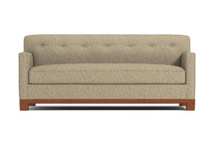 Harrison Ave Queen Size Sleeper Sofa Bed :: Leg Finish: Pecan / Sleeper Option: Deluxe Innerspring Mattress