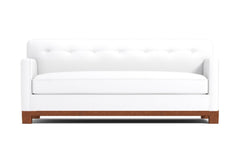 Harrison Ave Queen Size Sleeper Sofa Bed :: Leg Finish: Pecan / Sleeper Option: Memory Foam Mattress