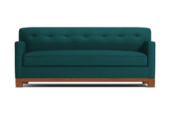 Harrison Ave Queen Size Sleeper Sofa Bed :: Leg Finish: Pecan / Sleeper Option: Deluxe Innerspring Mattress