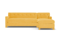 Harrison Ave 2pc Sleeper Sectional :: Leg Finish: Natural / Configuration: RAF - Chaise on the Right / Sleeper Option: Memory Foam Mattress