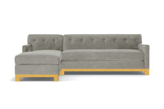 Harrison Ave 2pc Sleeper Sectional :: Leg Finish: Natural / Configuration: LAF - Chaise on the Left / Sleeper Option: Deluxe Innerspring Mattress