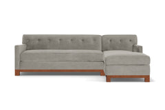 Harrison Ave 2pc Sleeper Sectional :: Leg Finish: Pecan / Configuration: RAF - Chaise on the Right / Sleeper Option: Deluxe Innerspring Mattress