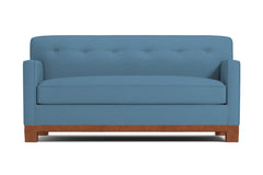 Harrison Ave Twin Size Sleeper Sofa Bed :: Leg Finish: Pecan / Sleeper Option: Memory Foam Mattress