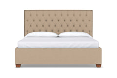 Huntley Drive Upholstered Bed :: Leg Finish: Pecan / Size: King