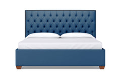 Huntley Drive Upholstered Bed :: Leg Finish: Pecan / Size: Queen Size