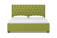 Huntley Drive Upholstered Bed :: Leg Finish: Pecan / Size: Queen Size