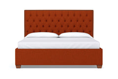 Huntley Drive Upholstered Bed :: Leg Finish: Pecan / Size: King