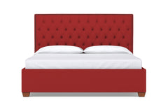 Huntley Drive Upholstered Bed :: Leg Finish: Pecan / Size: King