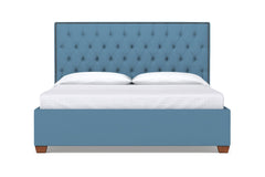 Huntley Drive Upholstered Bed :: Leg Finish: Pecan / Size: King