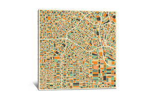 ABSTRACT CITY MAP OF LOS ANGELES by Jazzberry Blue