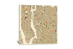 ABSTRACT CITY MAP OF NEW YORK CITY by Jazzberry Blue