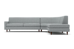 Huxley 3pc Curved L-Sectional Sofa :: Configuration: RAF - Bumper on the Right