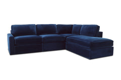 Phoenix 4pc Modular Sectional Sofa :: Configuration: RAF - Chaise on the Right / Arm Style: Track Arm