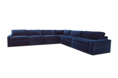 Phoenix 6pc Modular Sectional Sofa :: Configuration: Two Arms / Arm Style: Track Arm