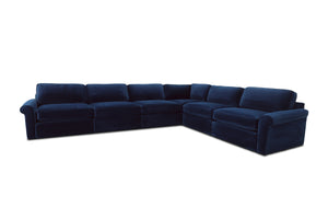 Phoenix 6pc Modular Sectional Sofa :: Configuration: Two Arms / Arm Style: Rolled Arm
