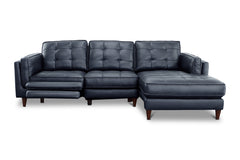 Keating 2pc Leather Sectional Sofa w/ Power Footrest :: Configuration: RAF - Chaise on the Right