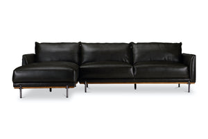 Jude 2pc Leather Sectional Sofa :: Configuration: LAF - Chaise on the Left